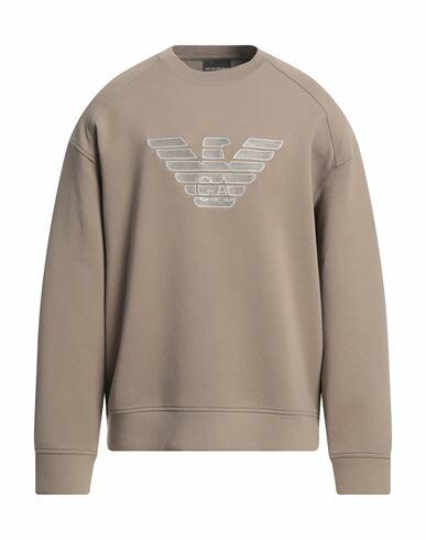 Emporio Armani Man Sweatshirt Khaki Cotton, Polyester, Elastane Cover