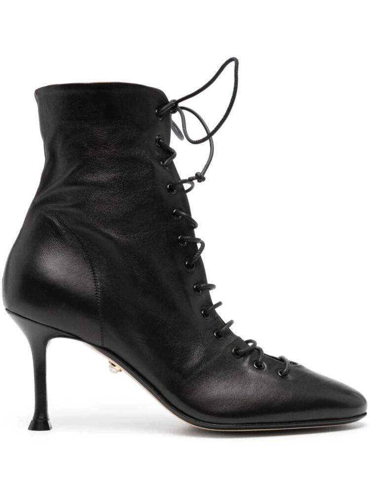 Alevì 80mm leather ankle boots - Black Cover