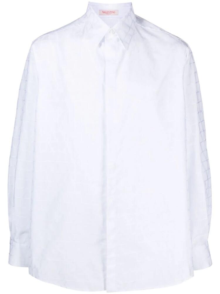 Valentino Garavani VLogo-jacquard cotton shirt - White Cover