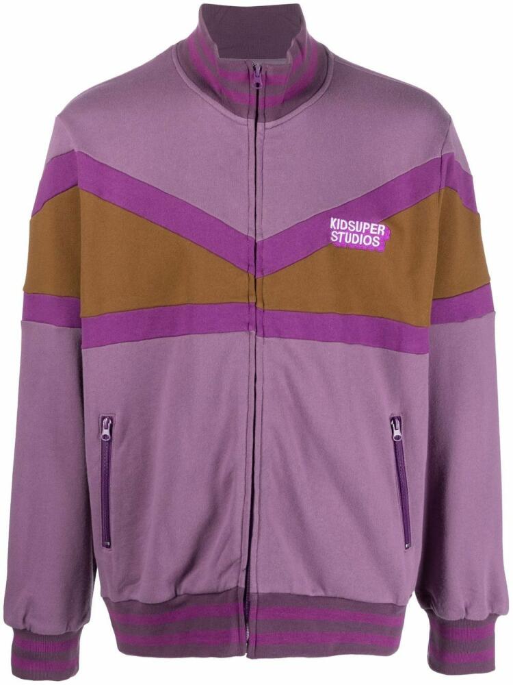 KidSuper colour-block zip-up sweatshirt - Purple Cover