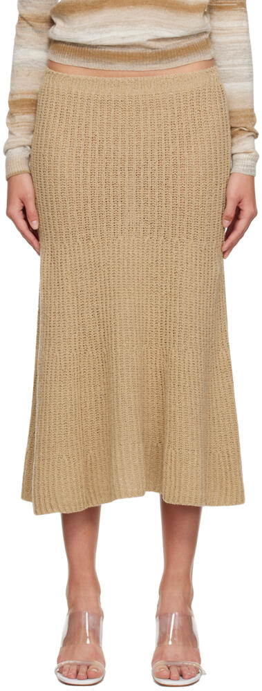 Gimaguas Beige Isola Midi Skirt Cover