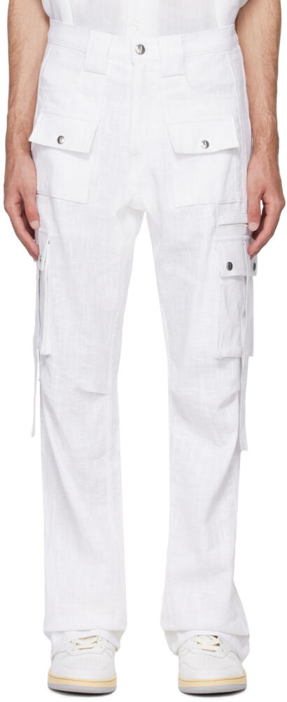 Rhude White Pockets Cargo Pants Cover