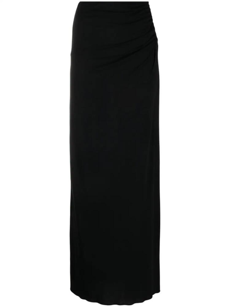 Magda Butrym plunge-detail gathered maxi skirt - Black Cover