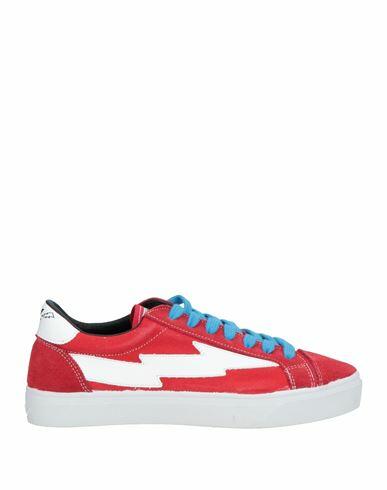 Sanyako Woman Sneakers Red Soft Leather, Textile fibers Cover