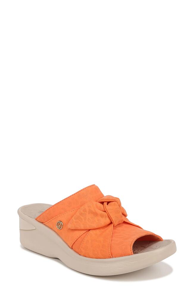 BZees Smile II Wedge Slide Sandal in Orange Cover