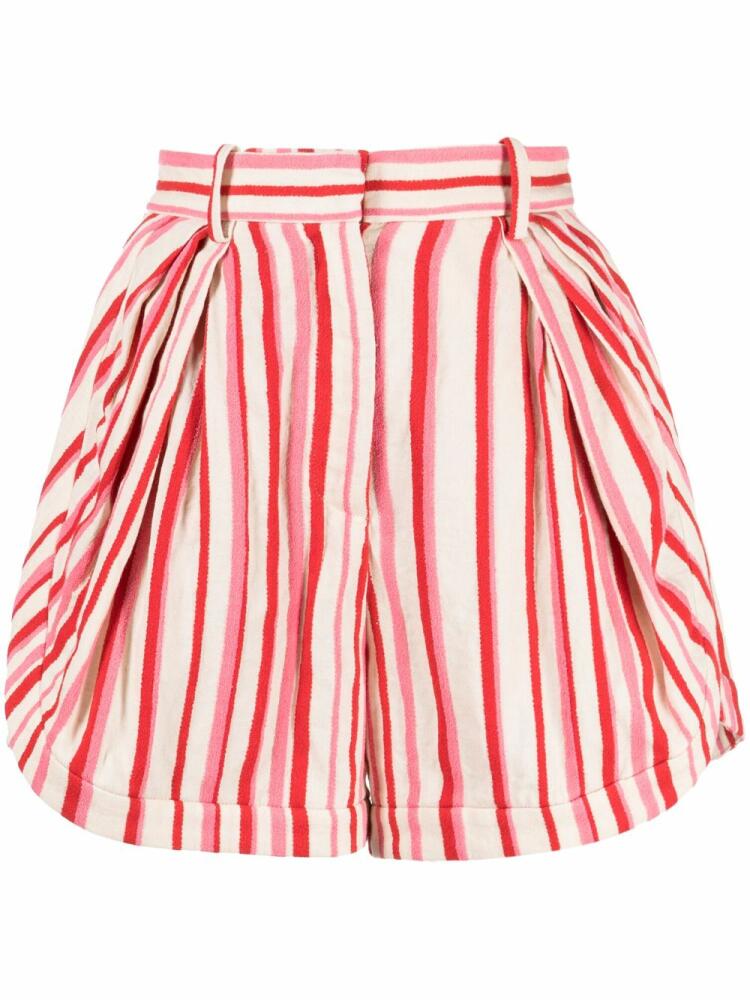 Rosie Assoulin Tailored Runner stripe-print shorts Cover