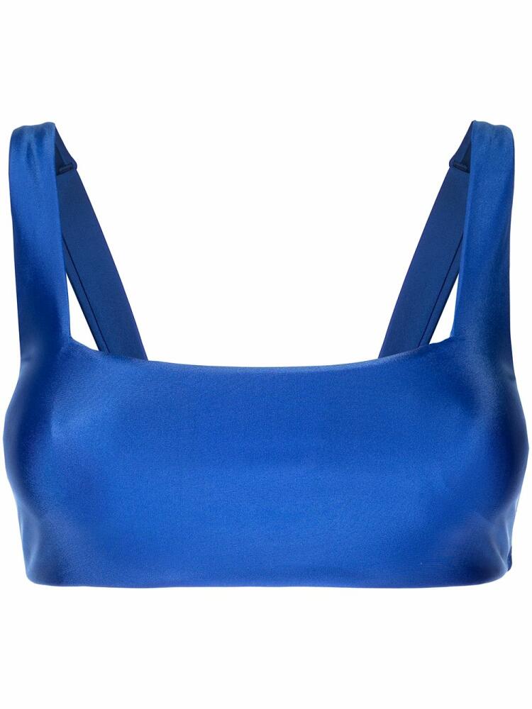 Duskii Jackie square-neck bikini top - Blue Cover