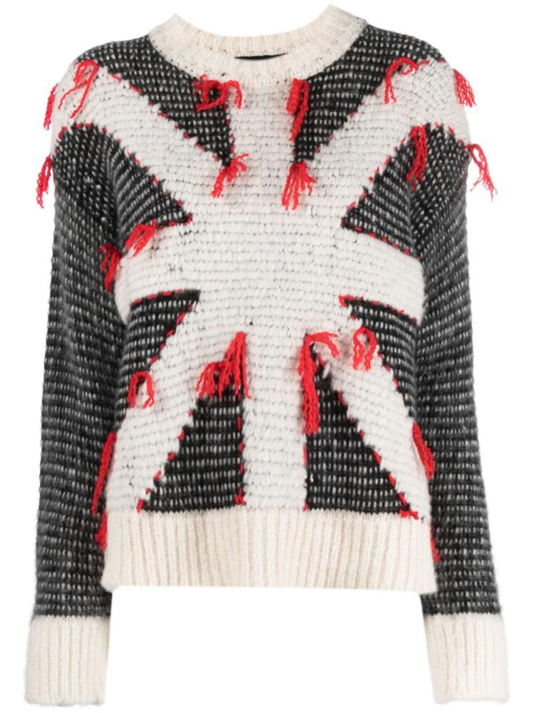 John Richmond Machi colour-block jumper - White Cover