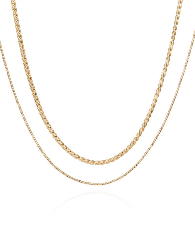 Vince Camuto Gold-Tone Tri-Layered Chain Necklace - Gold Cover