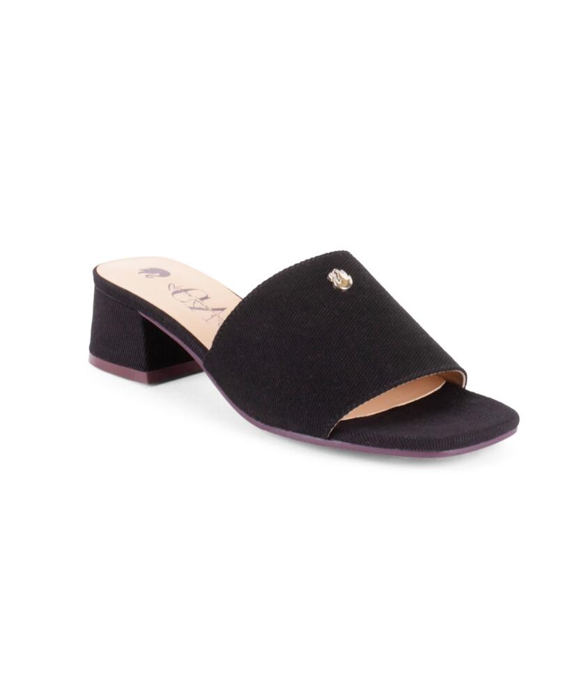 Gloria Vanderbilt Women's Gracie Slip-On Sandals - Black Denim Cover