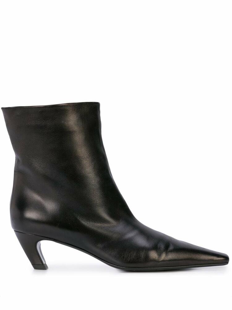 KHAITE The Arizona 50mm leather ankle boots - Black Cover