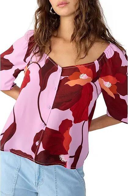 Sanctuary Daily Button Front Blouse (Enchanted) Women's Clothing Cover