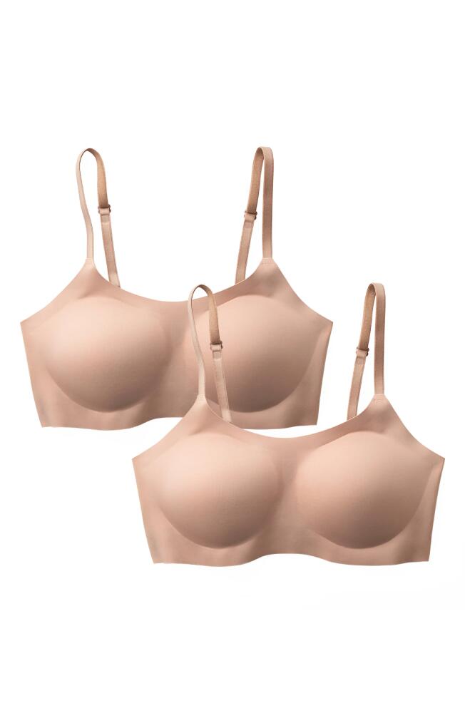 EBY 2-Pack Adjustable Support Bralettes in Nude Cover