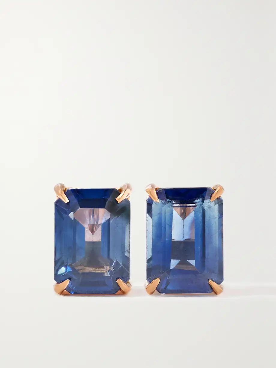 SHAY - 18-karat Rose Gold Sapphire Earrings - One size Cover