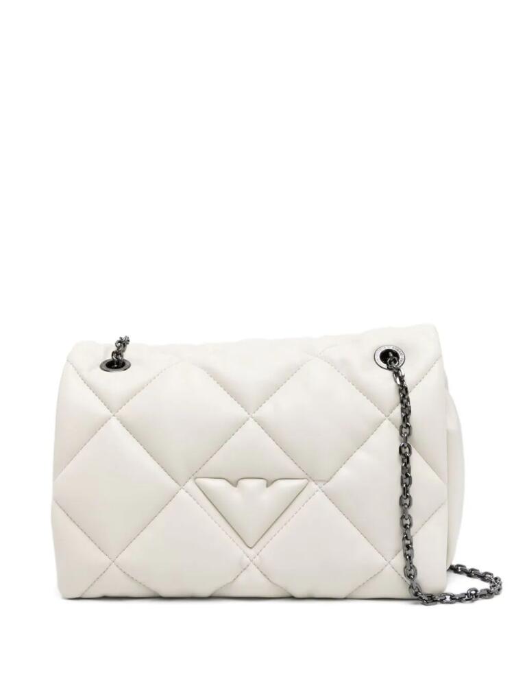 Emporio Armani logo-embossed quilted shoulder bag - Neutrals Cover