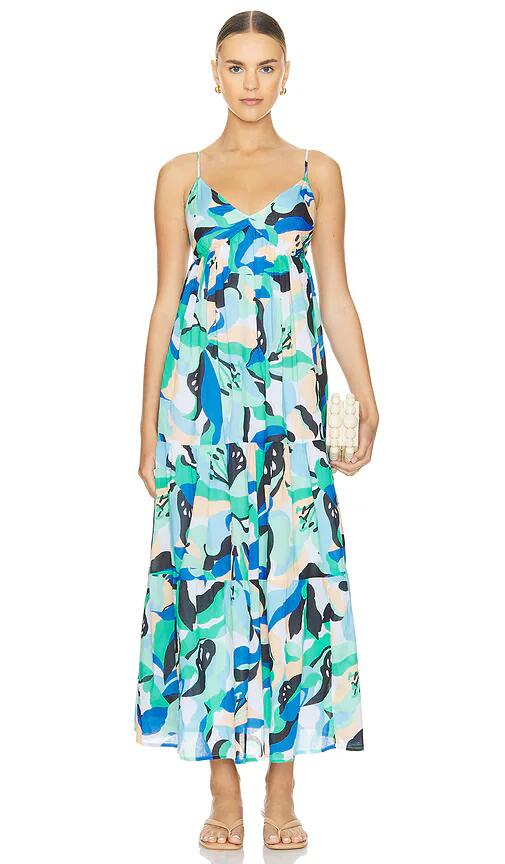 Seafolly Tiered Midi Dress in Blue Cover