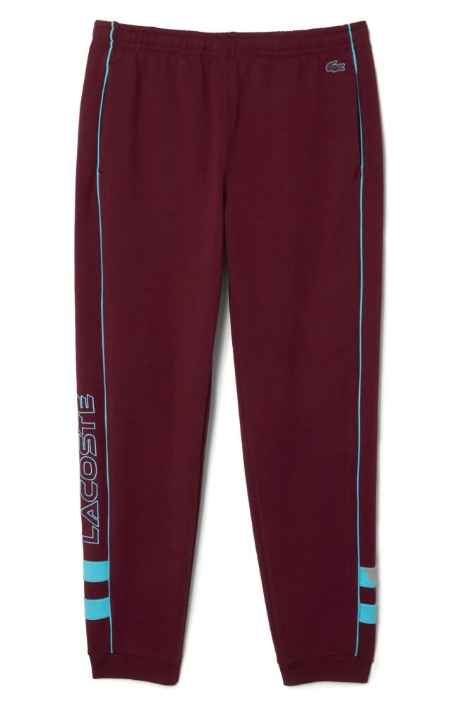 Lacoste Knit Track Pants in Burgundy/Anse Cover