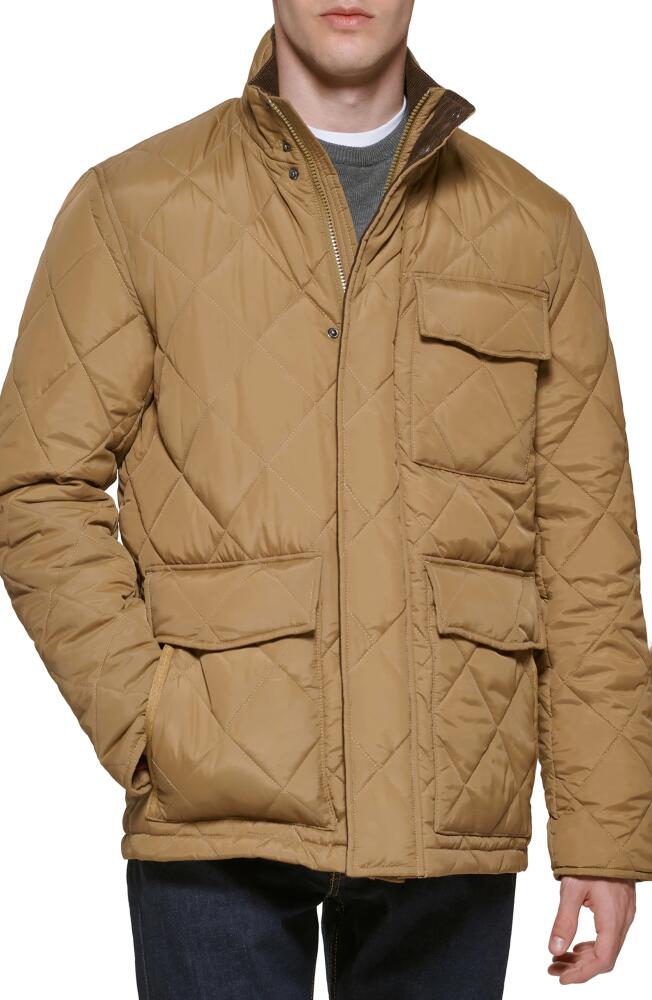 Cole Haan Quilted Field Jacket in Nut Cover