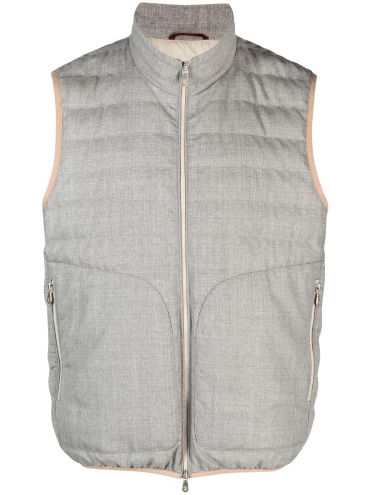 Brunello Cucinelli padded wool gilet - Grey Cover