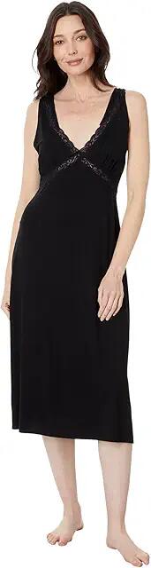 Natori Feathers Essentials 45 Gown (Black) Women's Pajama Cover