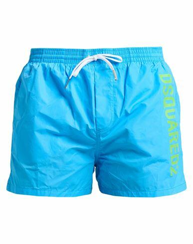 Dsquared2 Man Swim trunks Azure Polyamide Cover