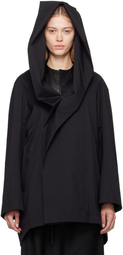 YOHJI YAMAMOTO Black R-Hooded Jacket Cover