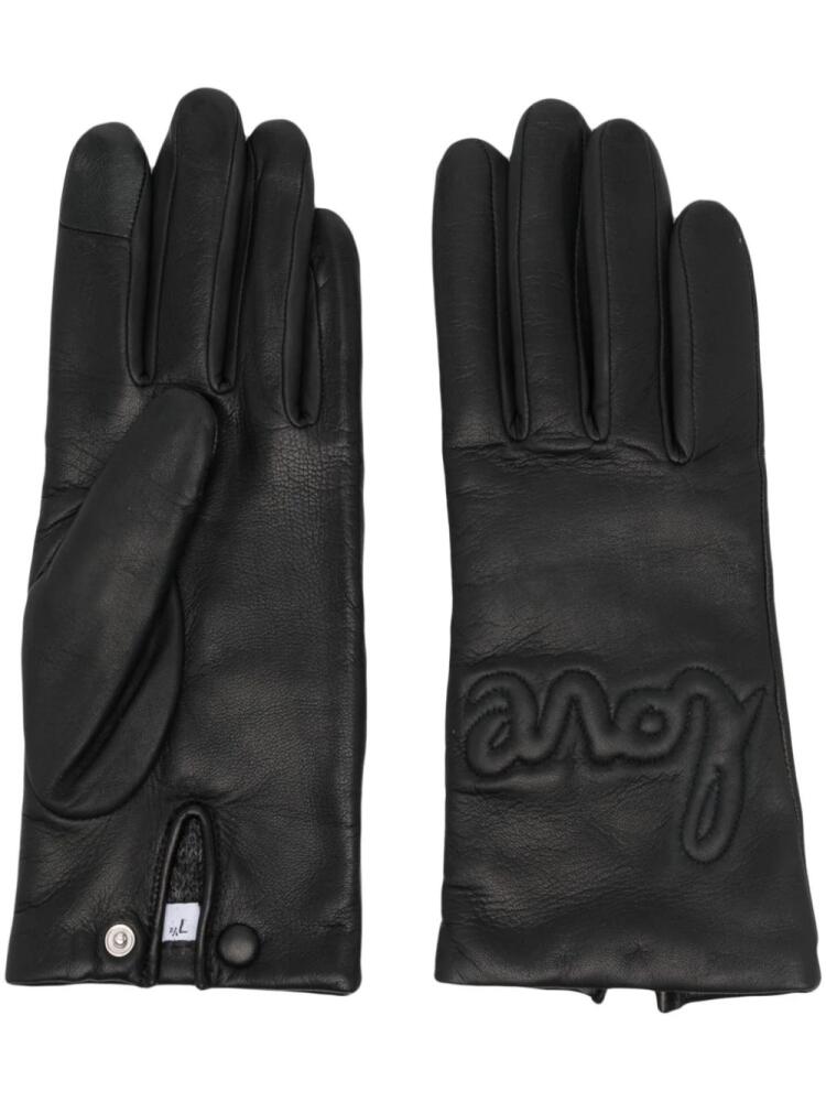 Agnelle Moor Love leather gloves - Black Cover