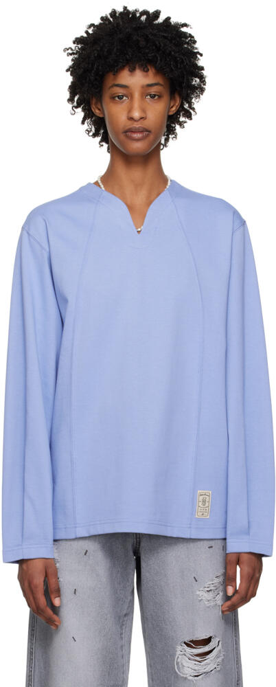 ADER error Blue Maze Long Sleeve T-Shirt Cover