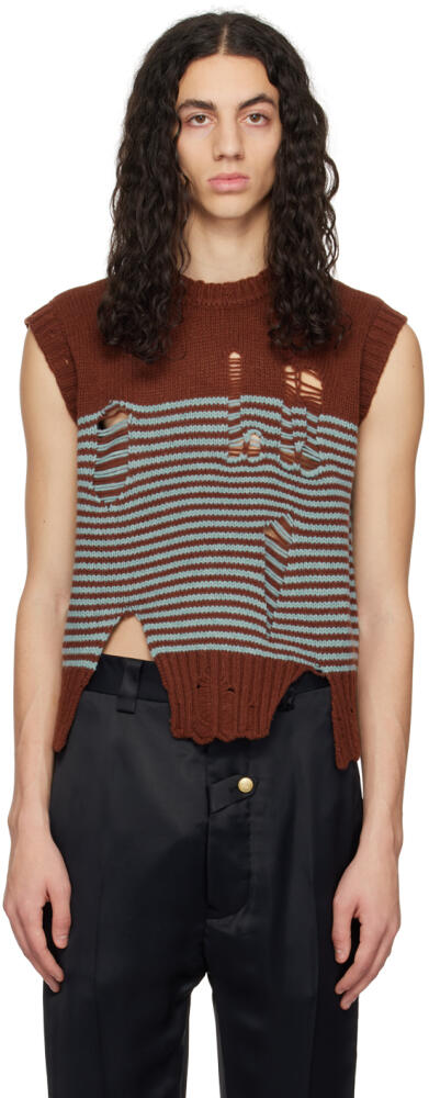 Charles Jeffrey LOVERBOY Brown Mega Shred Vest Cover