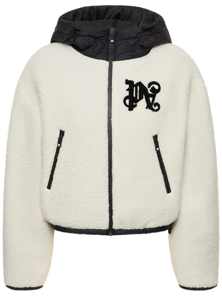 PALM ANGELS Monogram Wool Blend Puffer Ski Jacket Cover