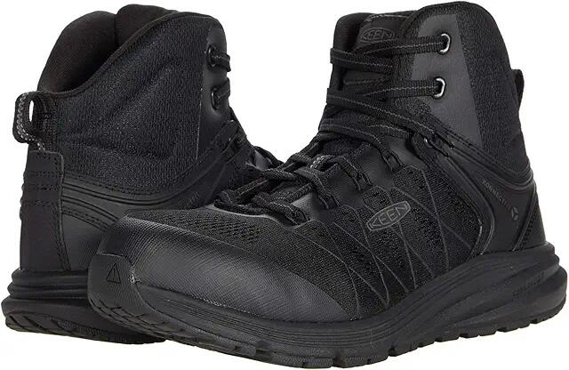 KEEN Utility Vista Energy Mid (Comp Toe) (Black/Raven) Men's Shoes Cover