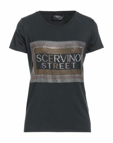 Scervino Woman T-shirt Black Viscose, Elastane Cover