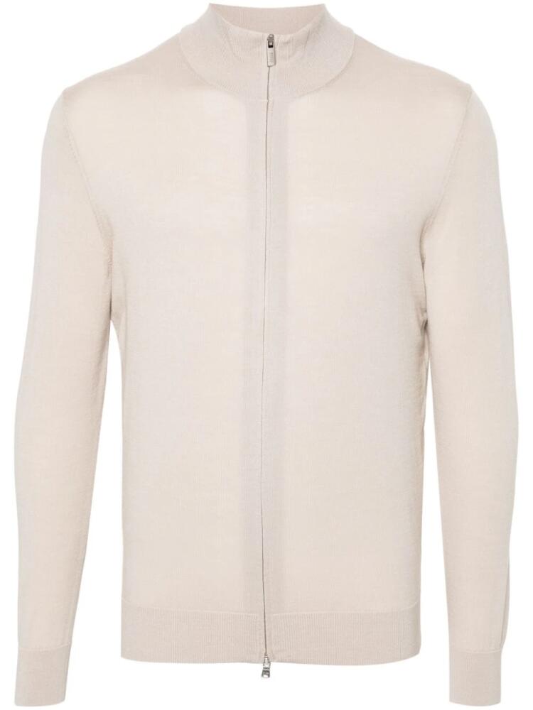 Boggi Milano zipped wool jumper - Neutrals Cover