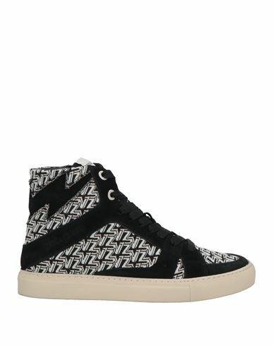 Zadig & voltaire Woman Sneakers Black Leather, Textile fibers Cover