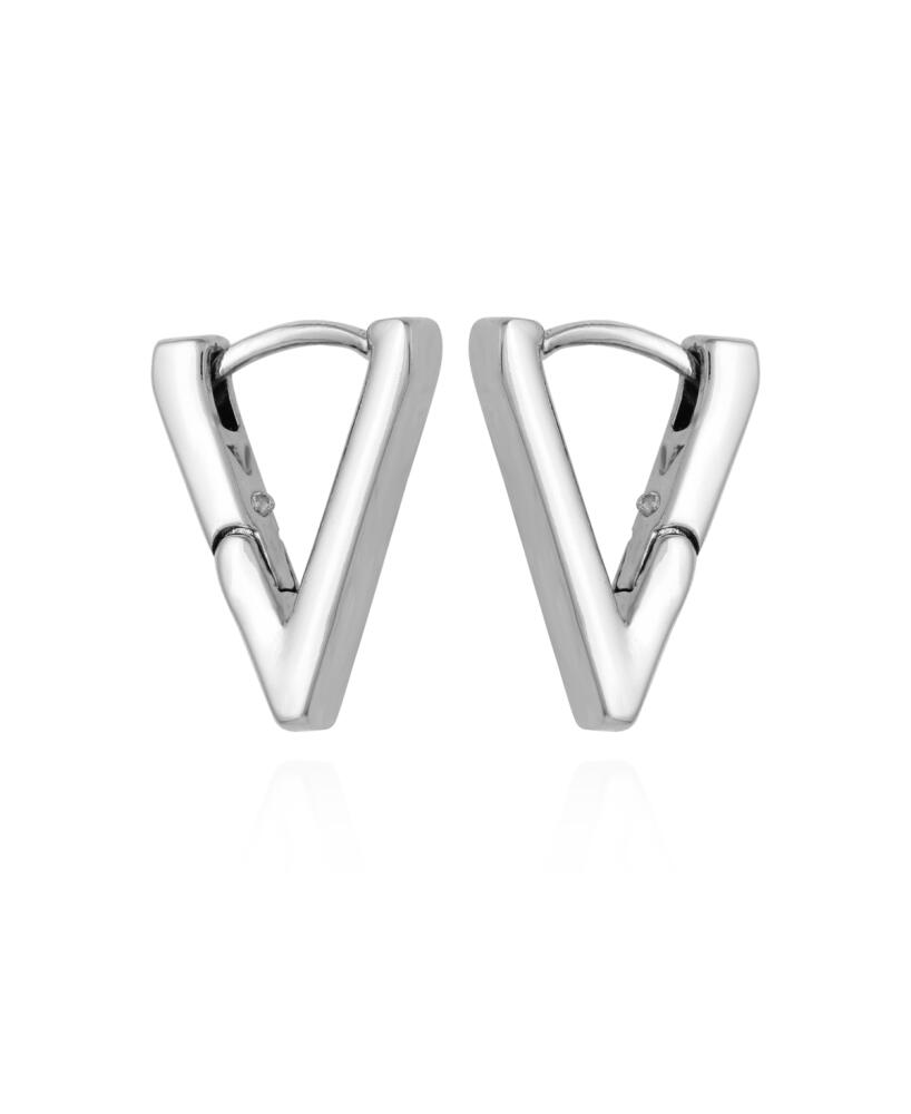 Vince Camuto Silver-Tone V Hinge Huggie Hoop Earrings - Silver-Tone Cover