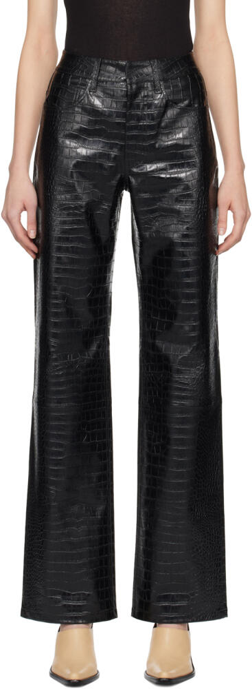 The Frankie Shop Black Bonnie Faux-Leather Trousers Cover