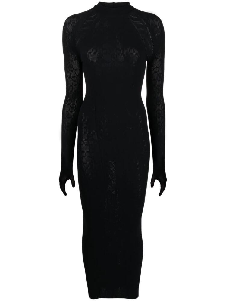 Wolford x Simkhai warp-knit logo maxi dress - Black Cover