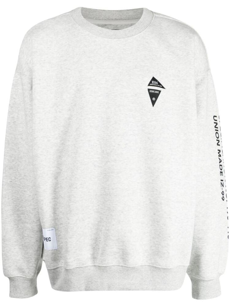 izzue logo-print crew-neck jumper - Grey Cover