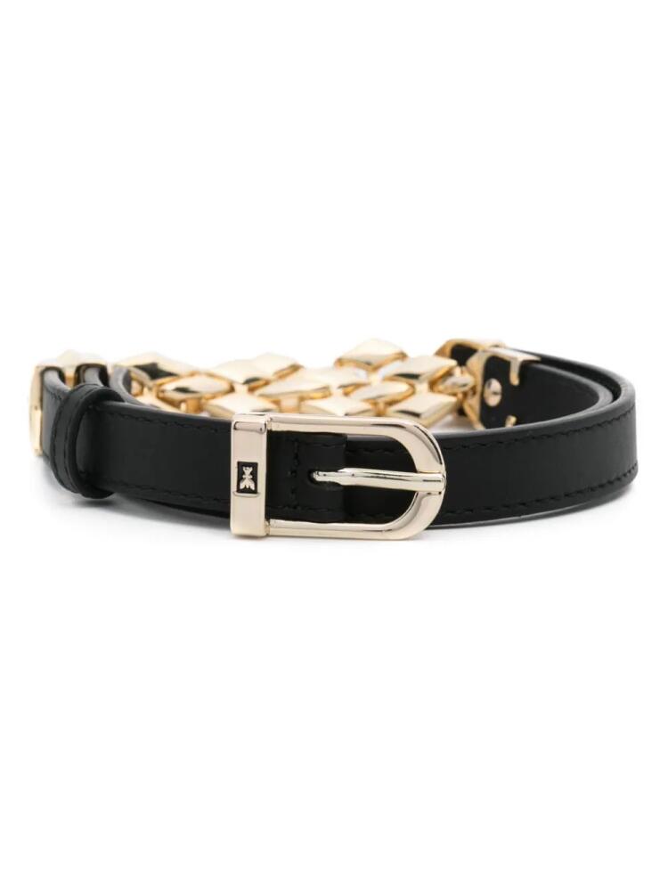 Patrizia Pepe chain-link detail leather belt - Black Cover