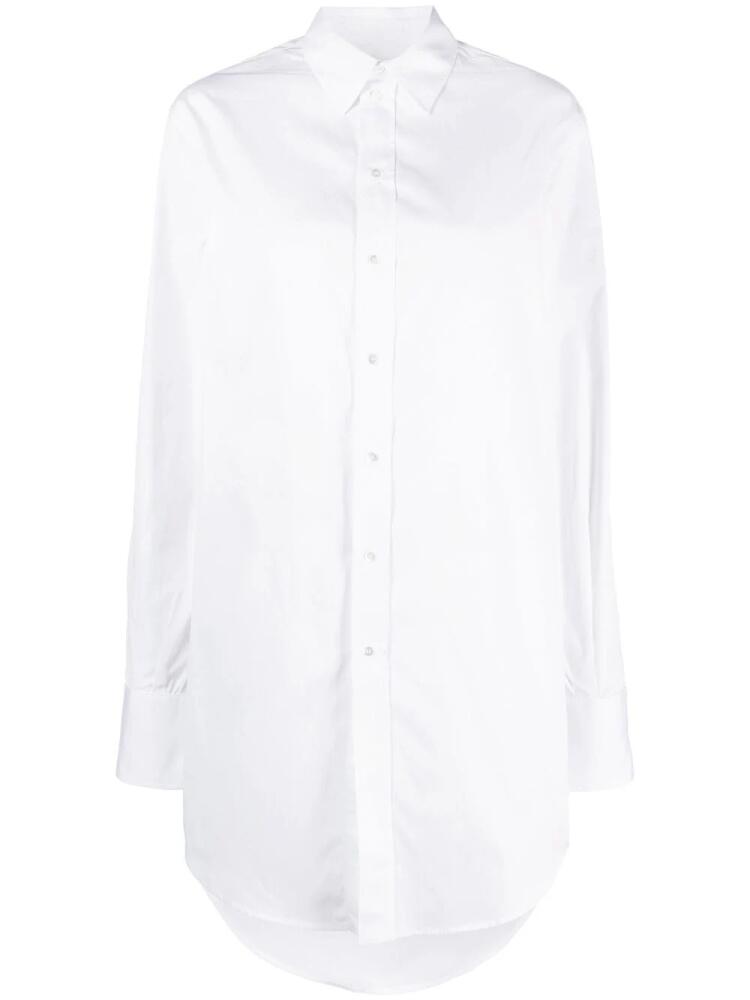 SA SU PHI long-length cotton shirt - White Cover