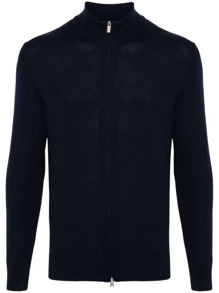 Boggi Milano zipped wool jumper - Blue Cover