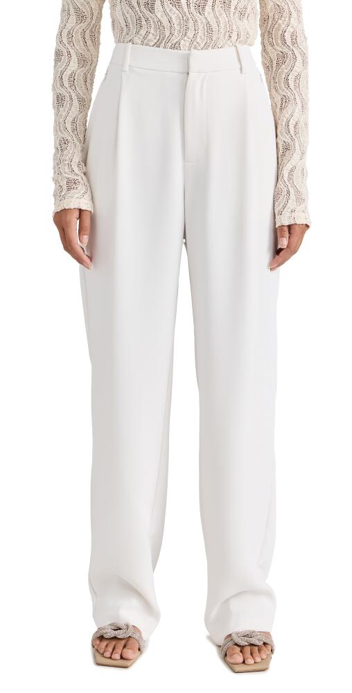 Good American Luxe Suiting Column Trousers Ivory001 Cover