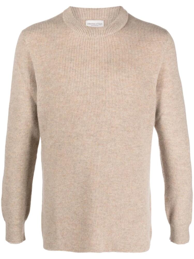 Johnstons of Elgin fine-knit cashmere jumper - Neutrals Cover