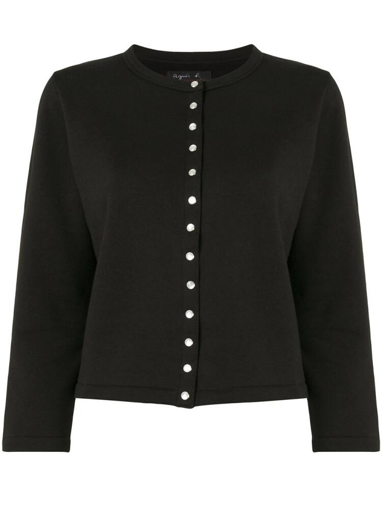 agnès b. Le Petit snap cardigan - Black Cover