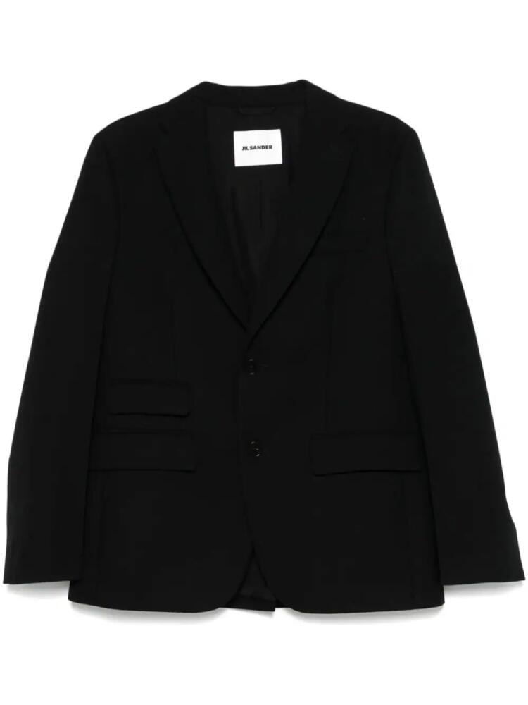 Jil Sander wool canvas blazer - Black Cover