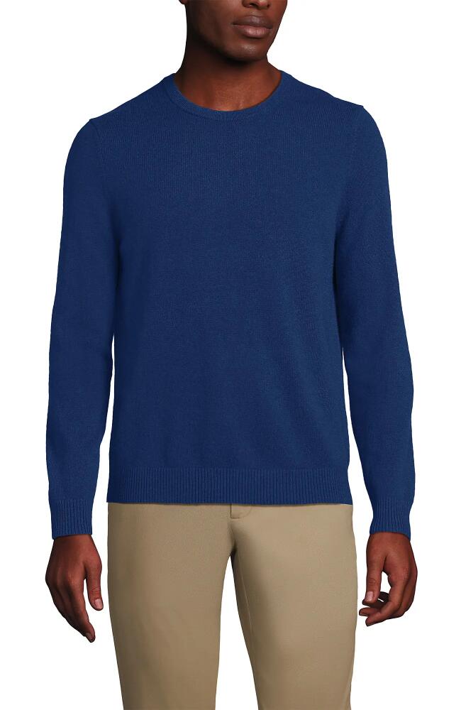 Lands' End Fine Gauge Cashmere Sweater in Northern Sky Heather Cover