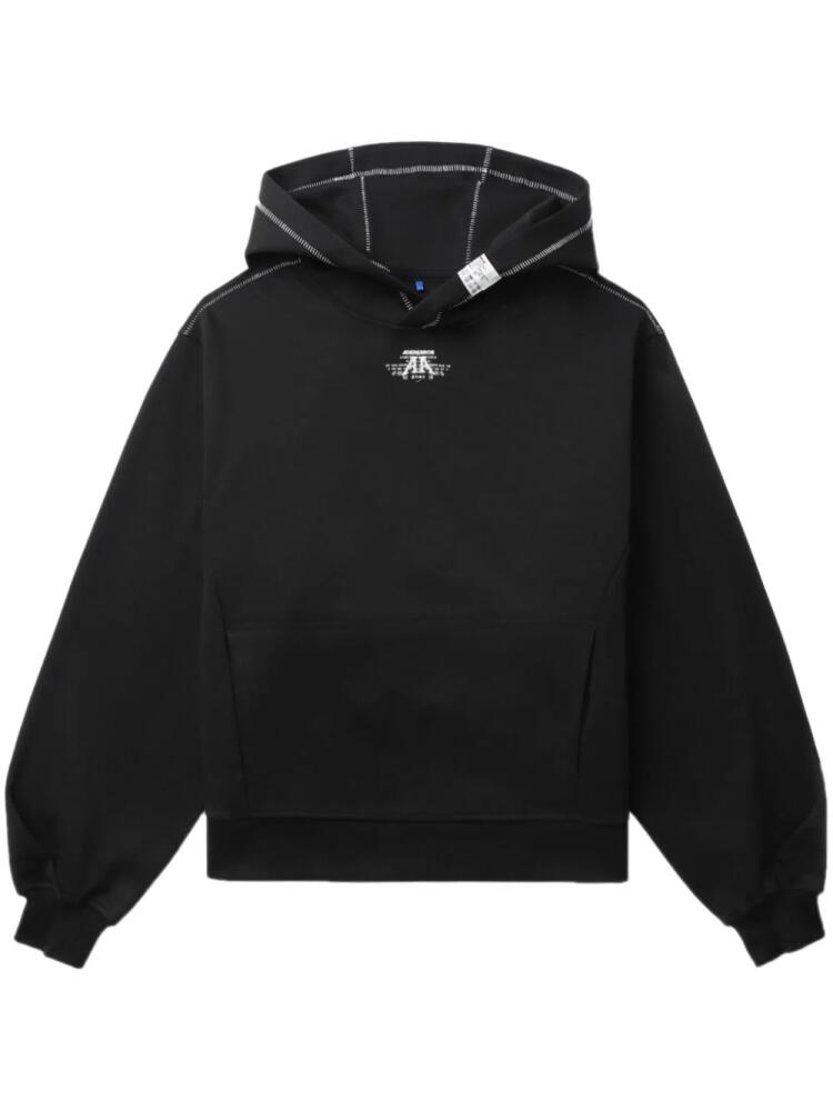 Ader Error logo-embroidered hoodie - Black Cover