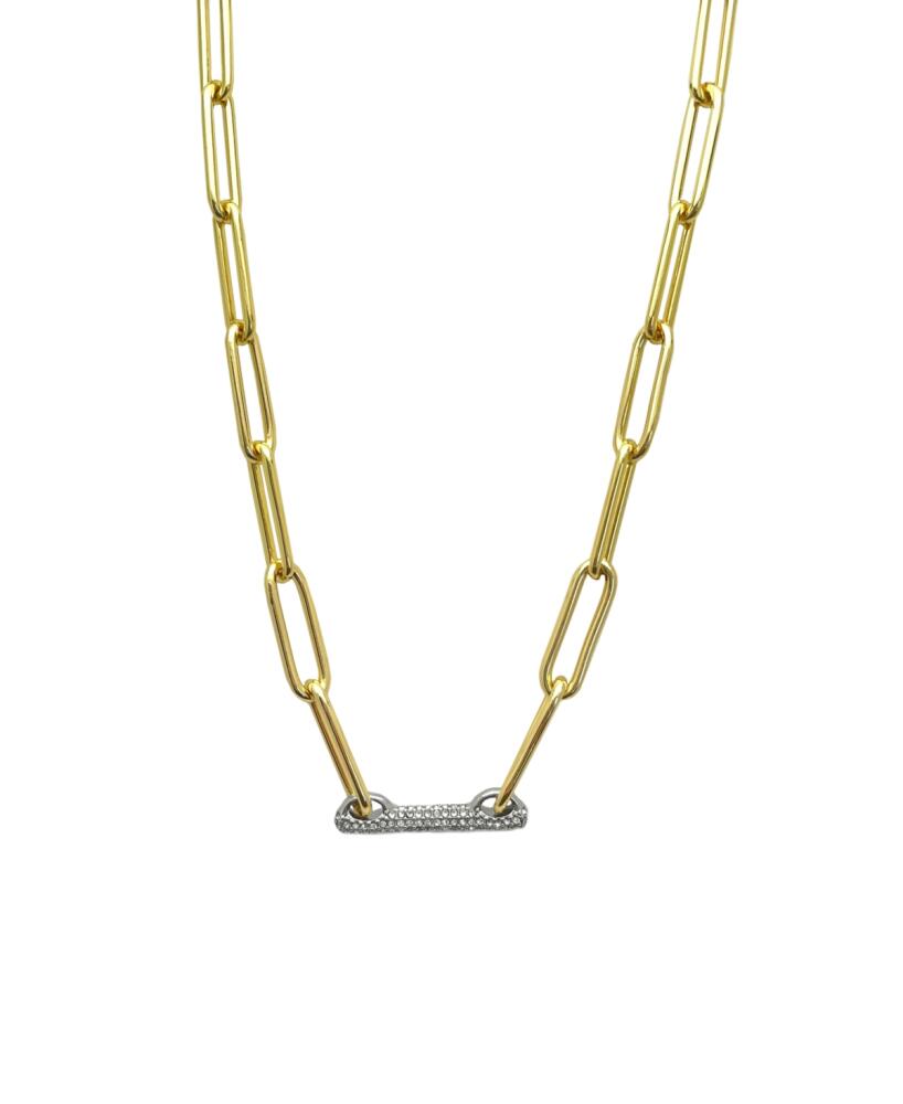 Vince Camuto Pave Bar Chain Necklace - Gold-Tone, Silver-Tone Cover