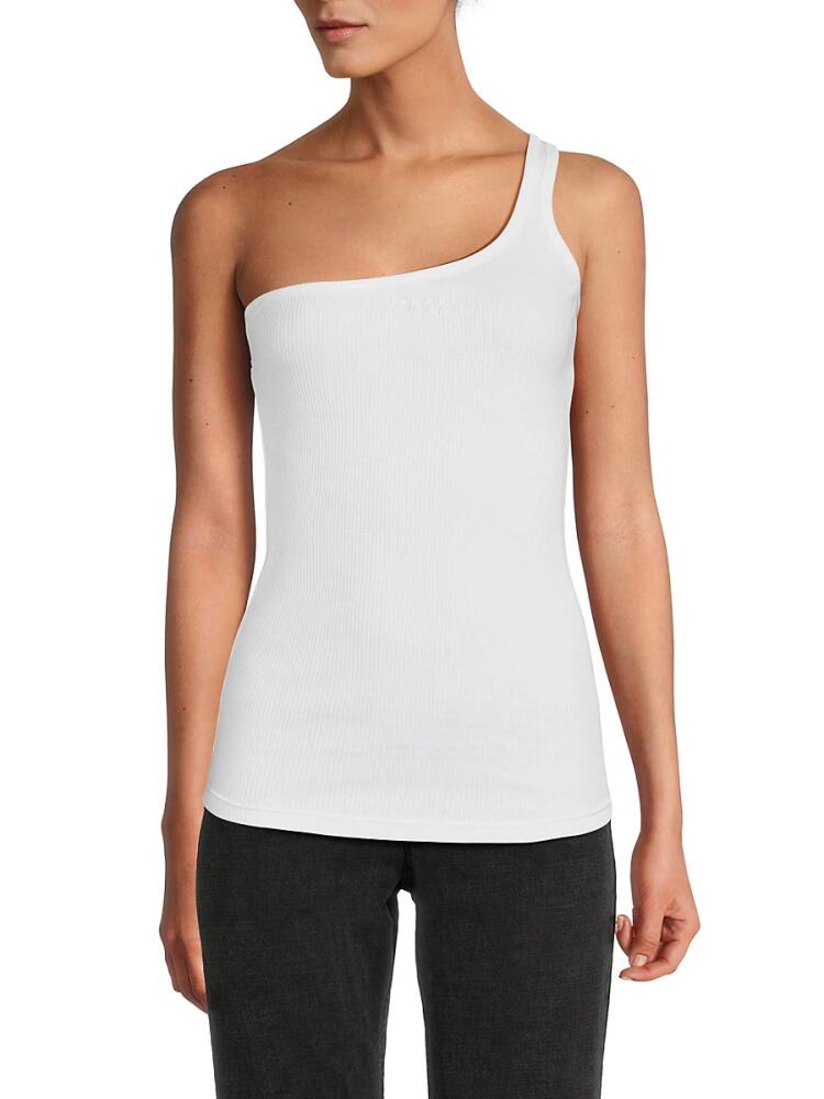 Isabel Marant Women's Tresia One Shoulder Ribbed Tank Top - White Cover