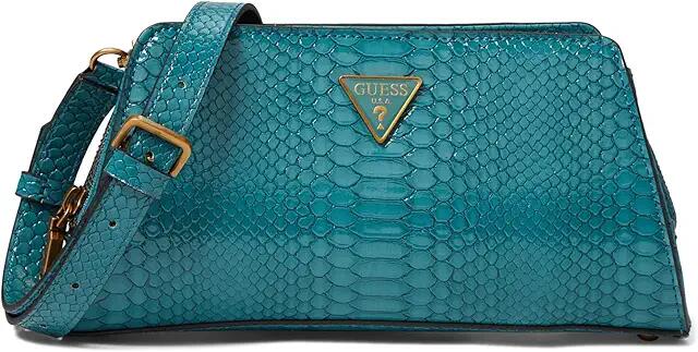 GUESS Annita Crossbody Top Zip (Teal) Cross Body Handbags Cover